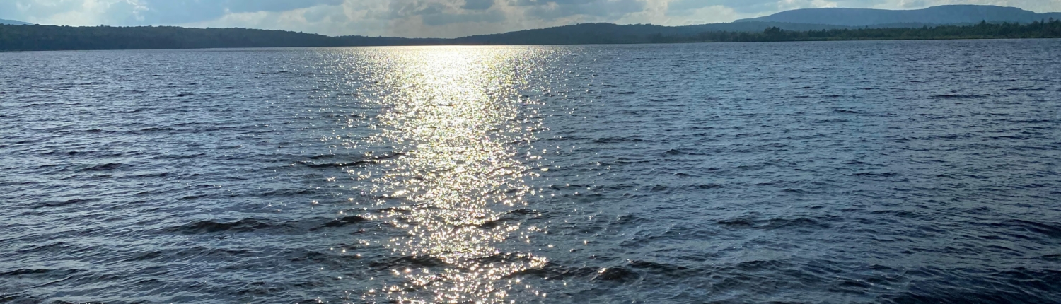 Sunset on a New York lake.