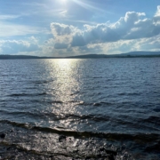 Sunset on a New York lake.